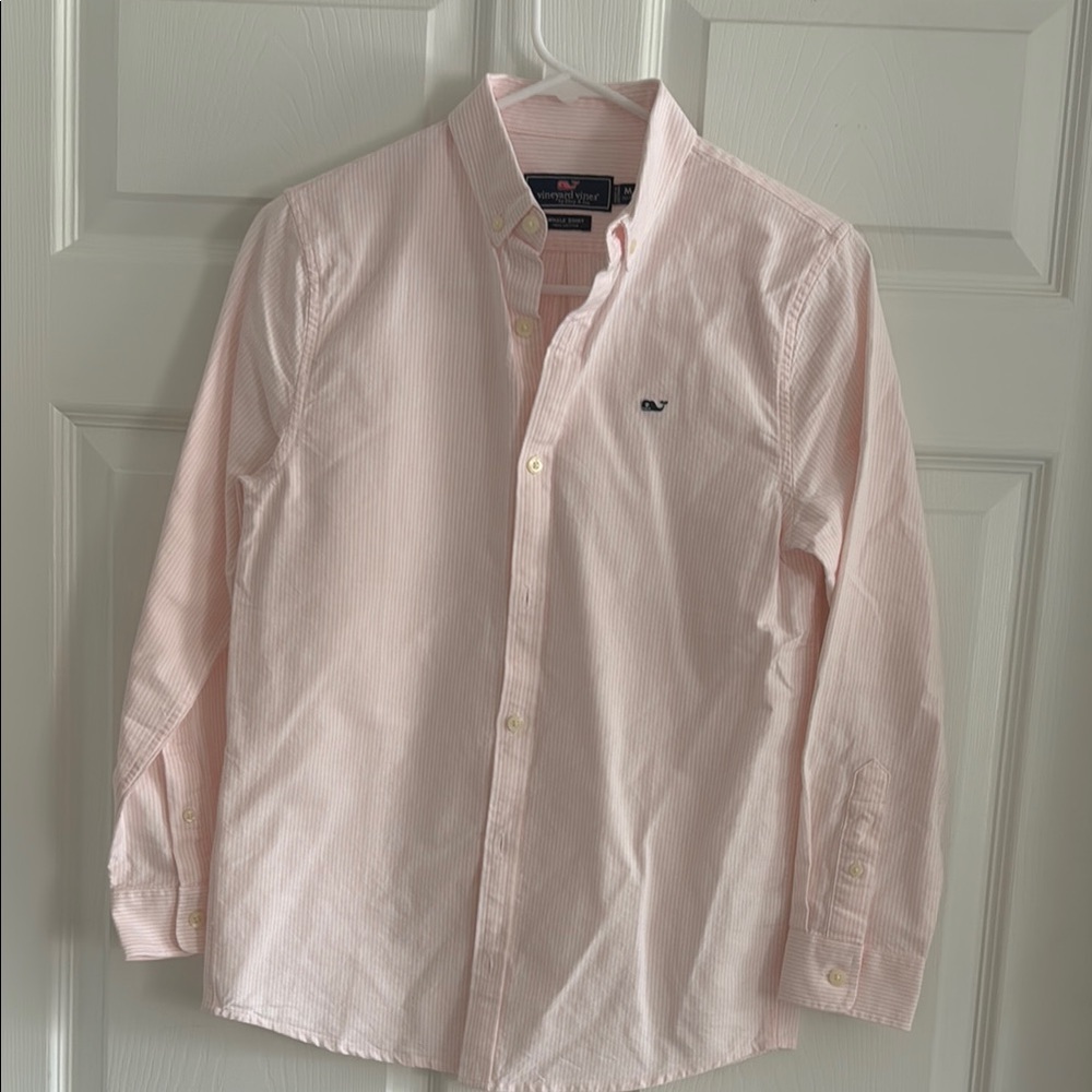 Vineyard Vines Pink Striped Button-Down Shirt
